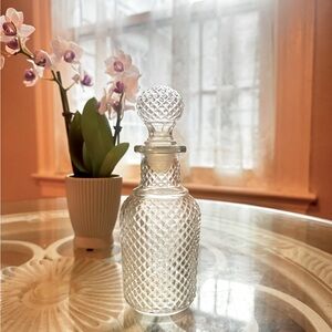 Vintage 70s Avon Flavor Fresh Apothecary Bottle Clear Glass & matching stopper